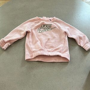 Nike pink long sleeve sweatshirt 18M